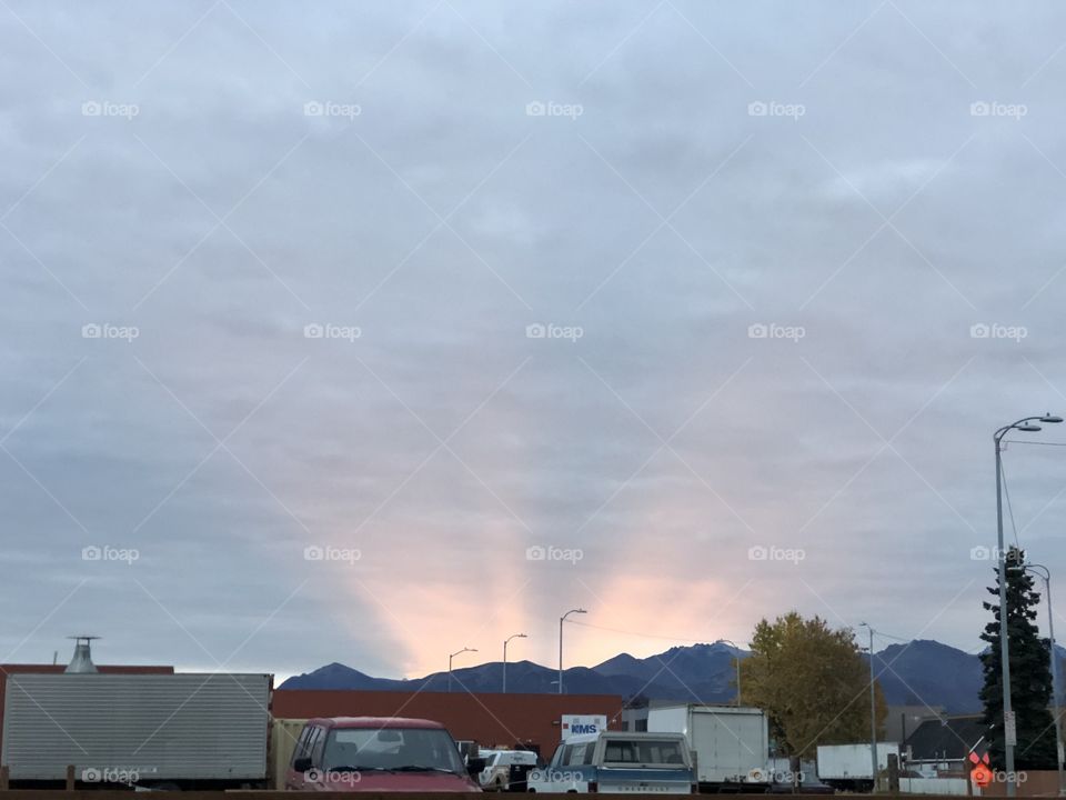 Sunrise in Downtown Alaska