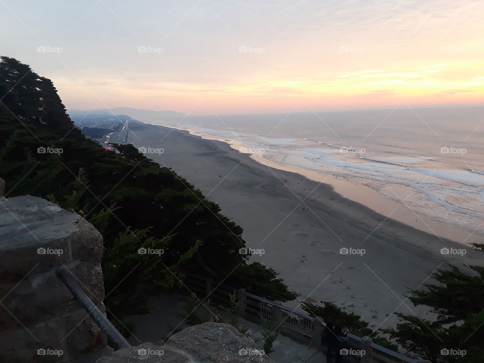 Sunset Ocean Beach San Francisco California