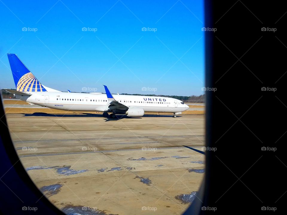 United flight as seen from my window