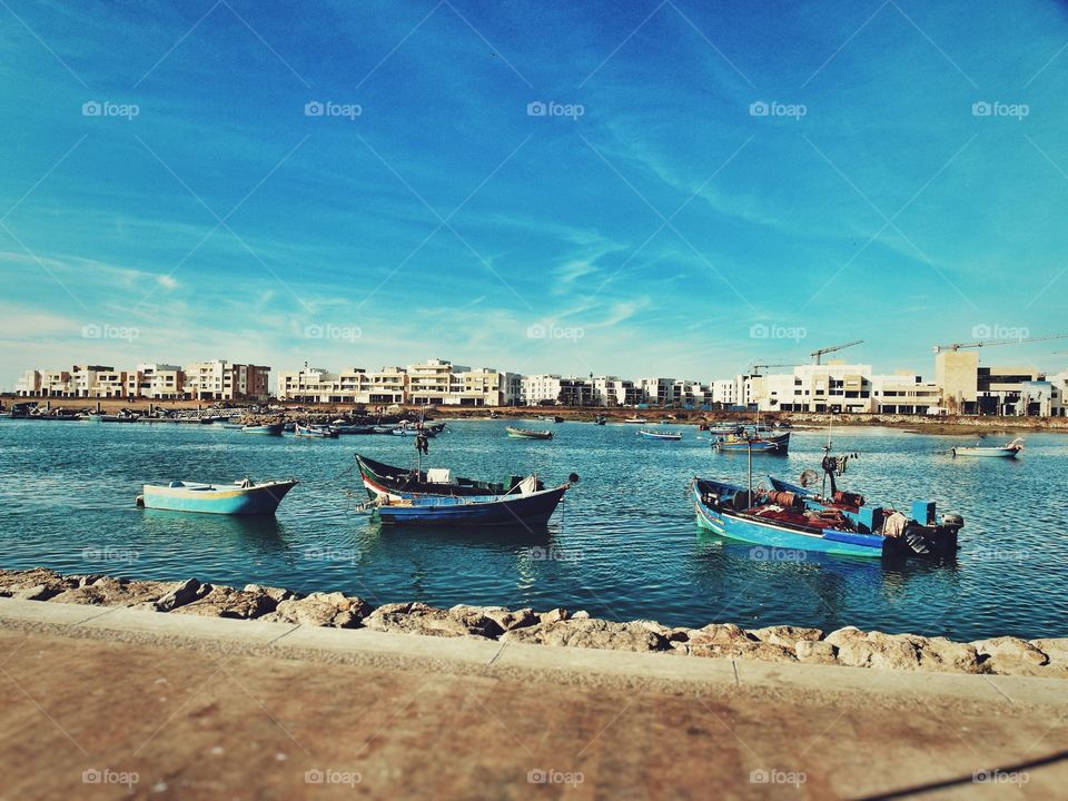 City shore. Photo taken in Rabat, Morocco