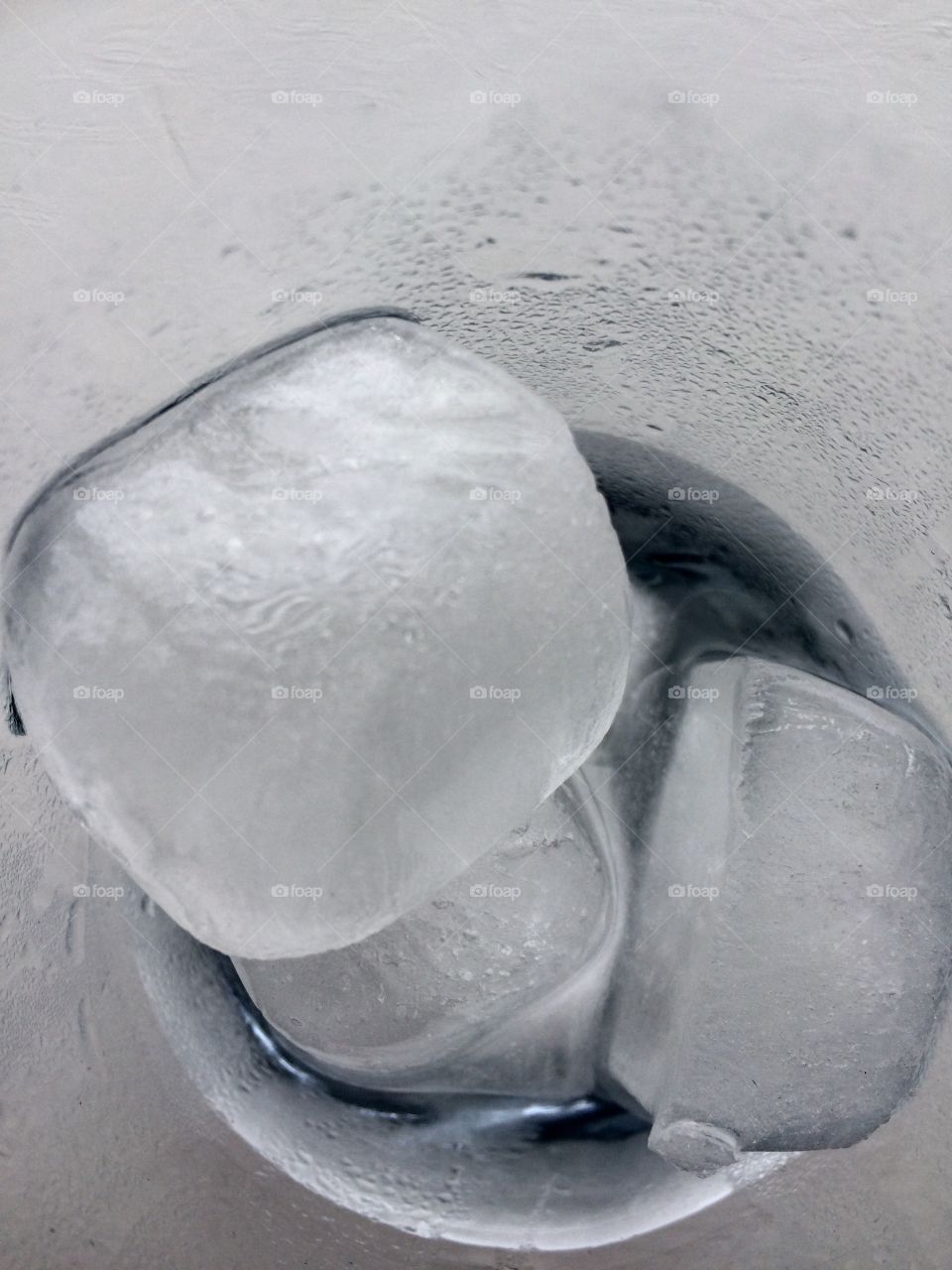 Melting ice cubes
