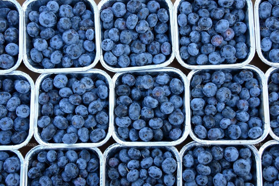 Blue berries at the market