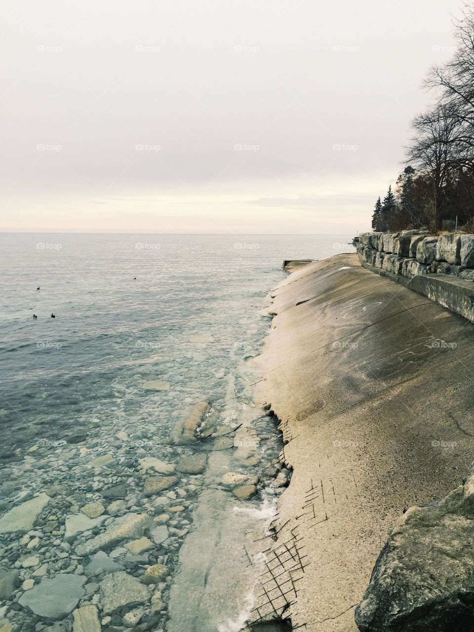 Water, Winter, Landscape, No Person, Beach