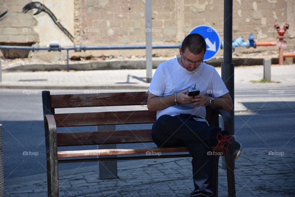 People using a mobile device 