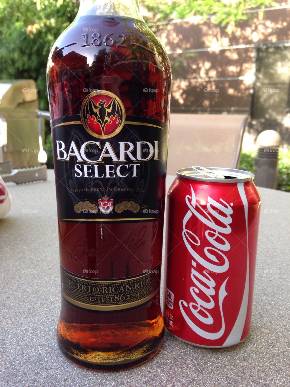 Bacardi and Coke 