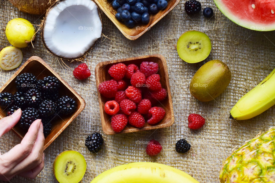 A variety of fruits 