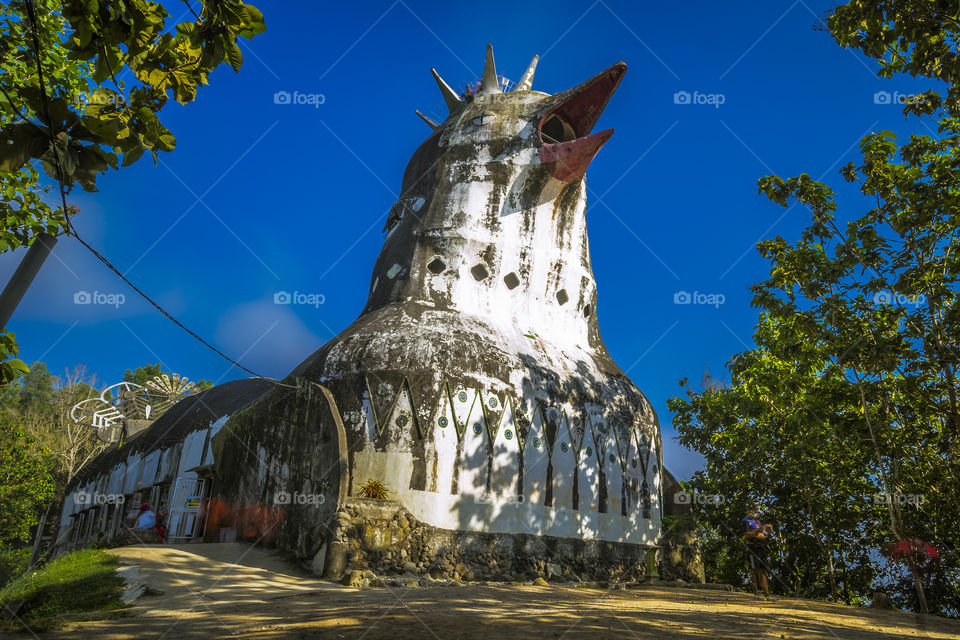 this is  an old church in the form of chicken