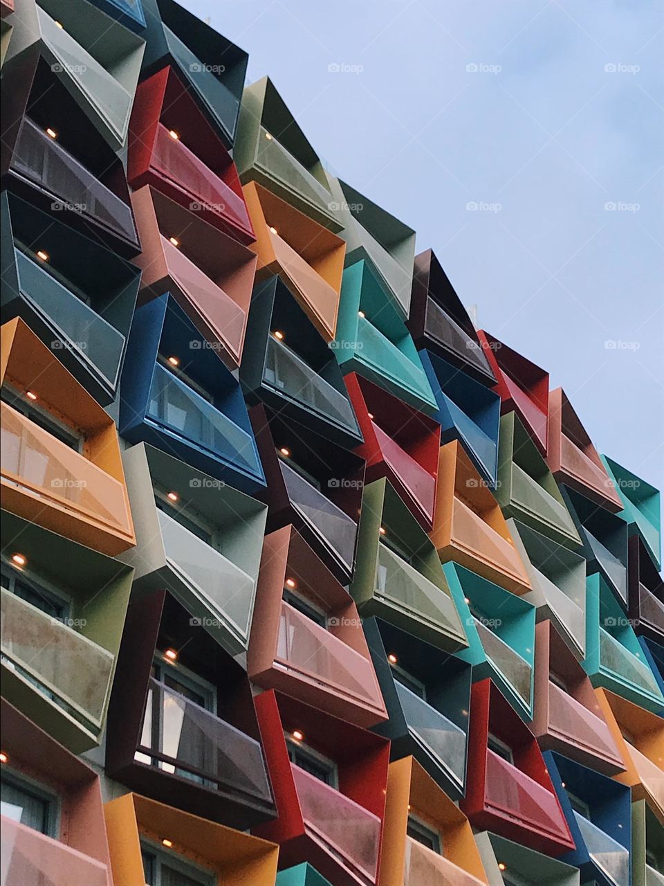 Interesting colorful maltanese residential building