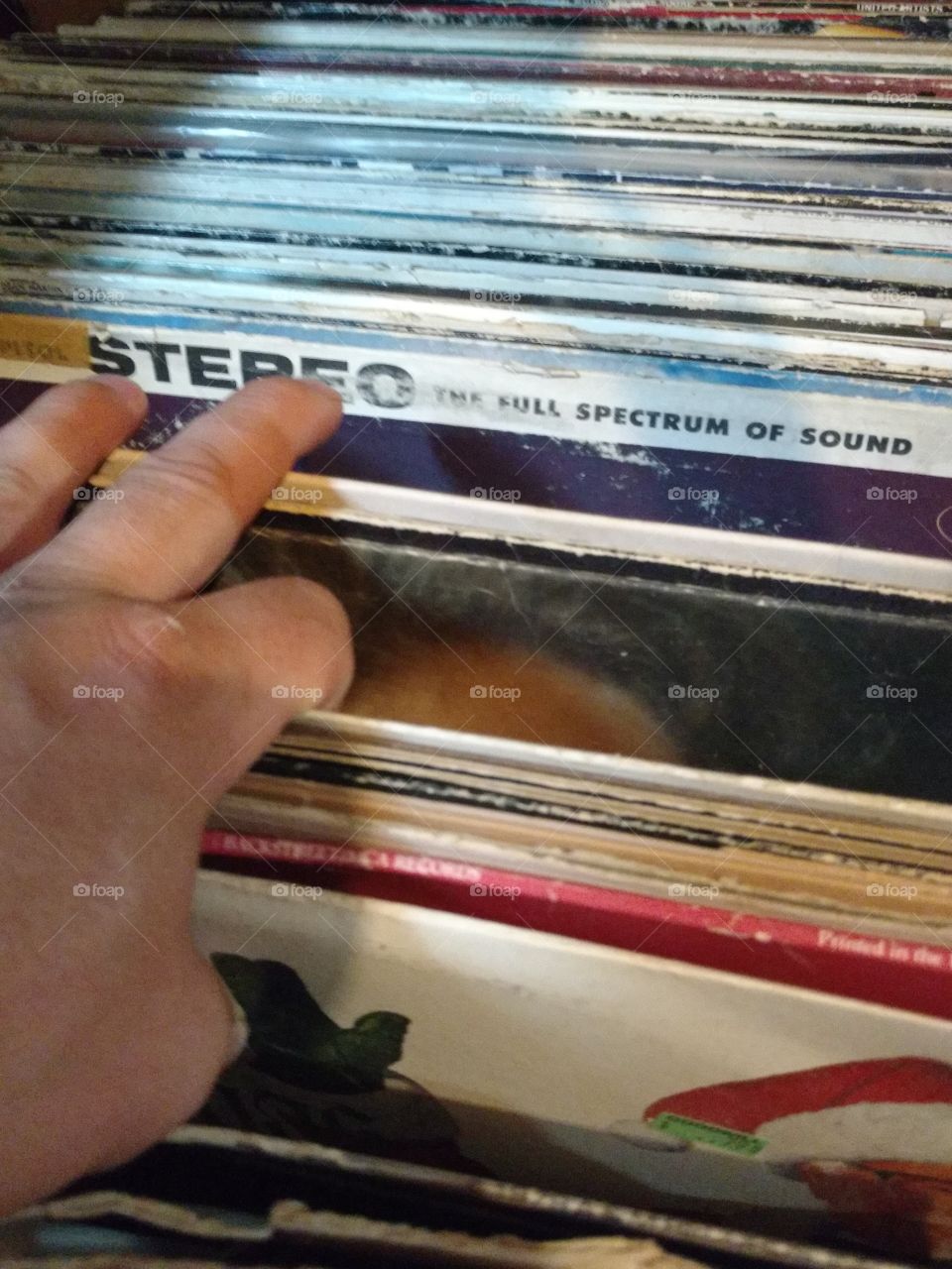 flipping through some vinyl