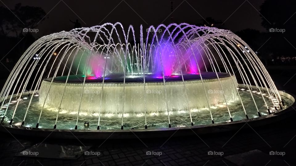 Fountain colorful lima