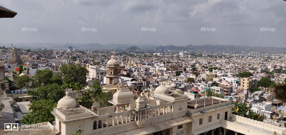 City view from Udaipur City Palace Rajasthan