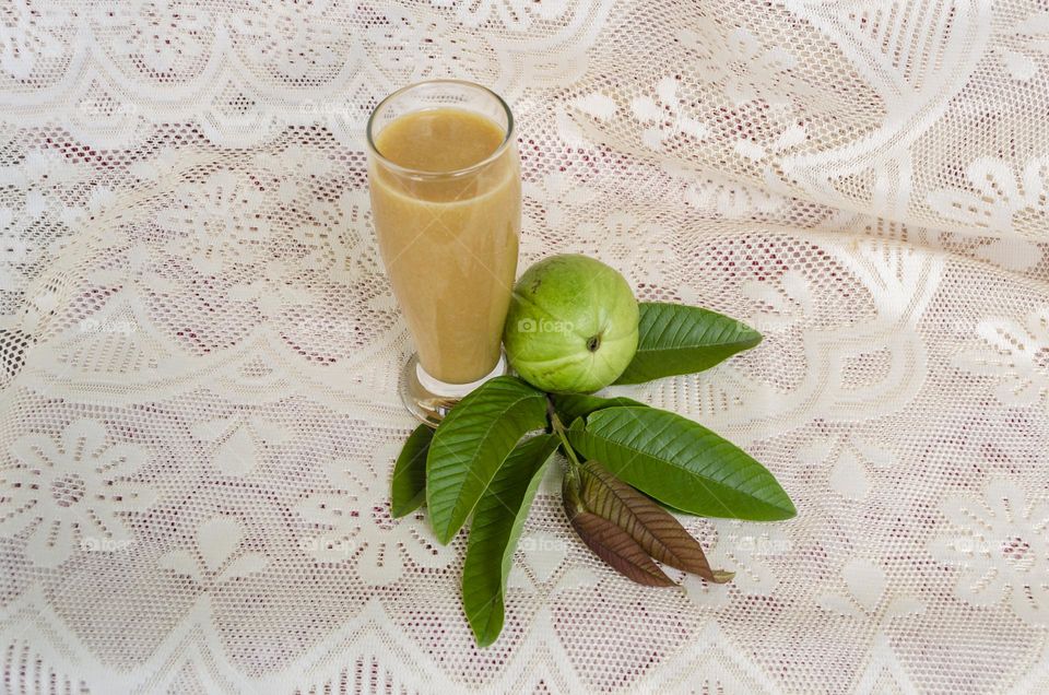 Guava Juice Viewed From Above