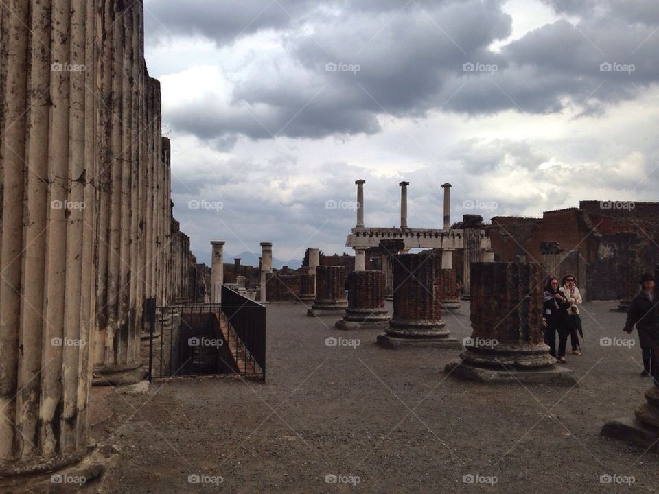 The ancient site of pompaii (pompai) near Naples in Italy 