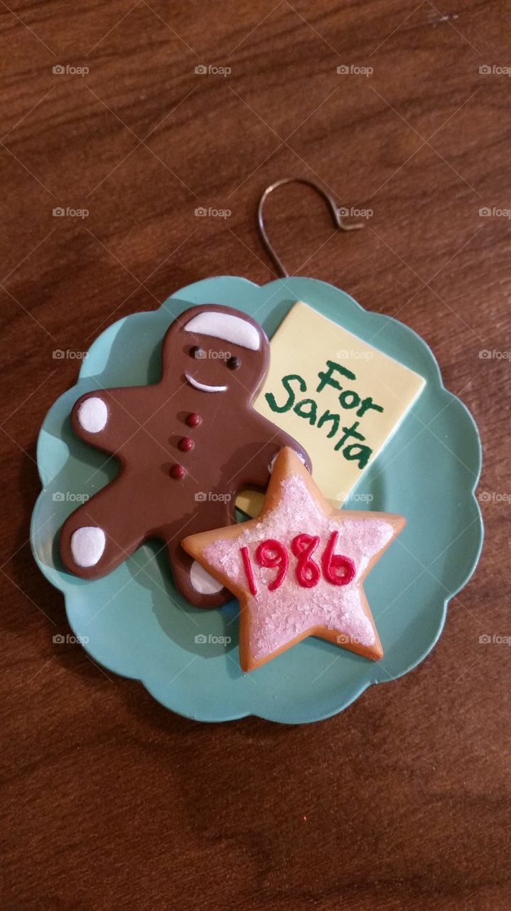 Cookies for Santa . A favorite ornament for 28+ years!
