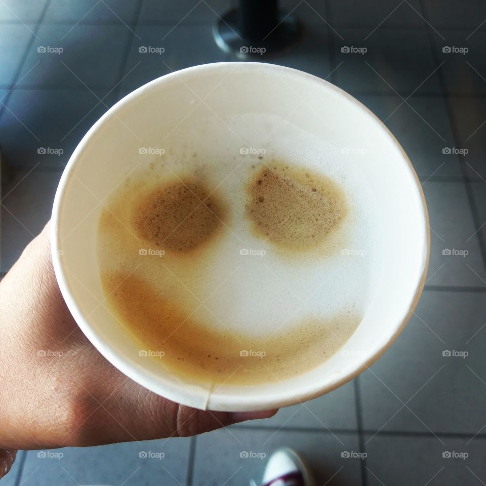 smiling coffee