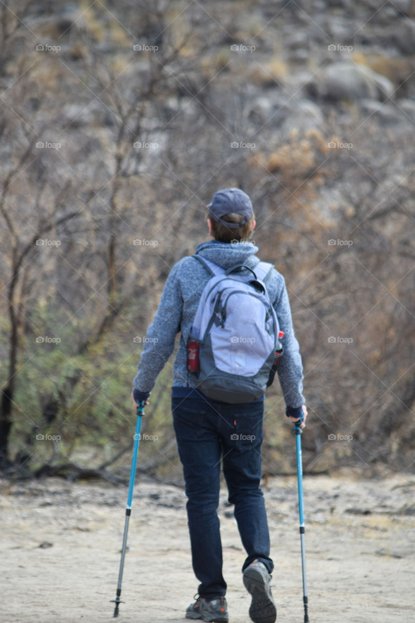 Hiking with coke 