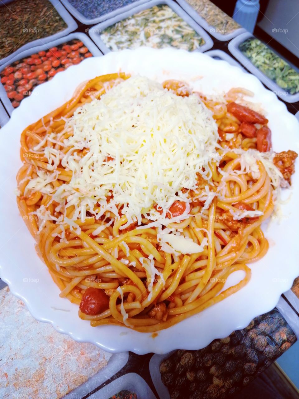 Tasty and delicious spaghetti