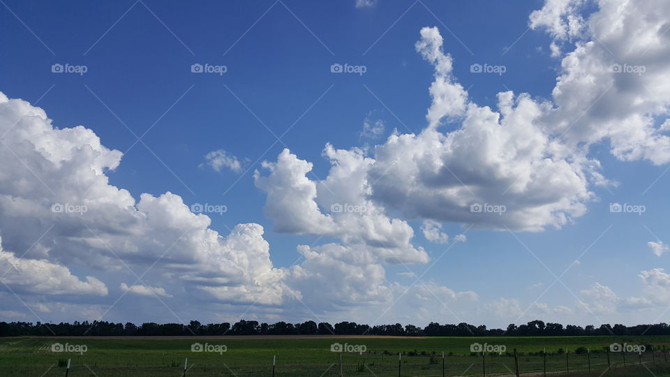 Clouds in blue sky