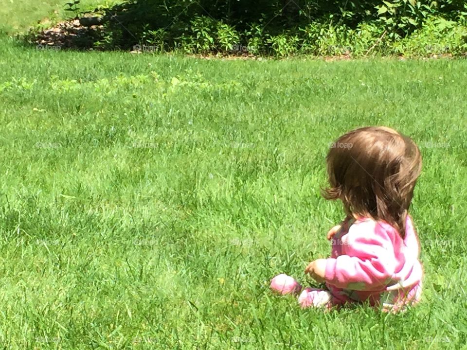 Baby in the grass