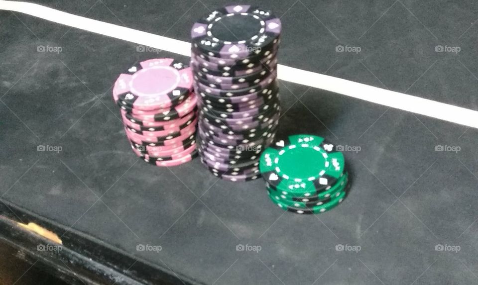 poker chips medium stack