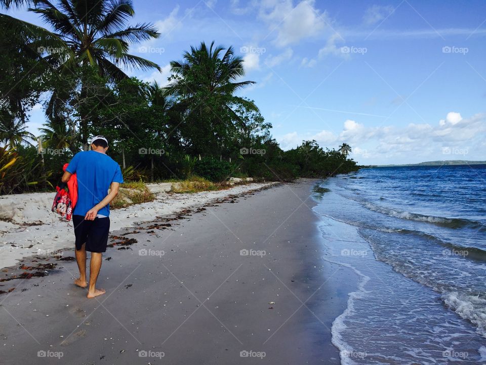 Walking on the beach