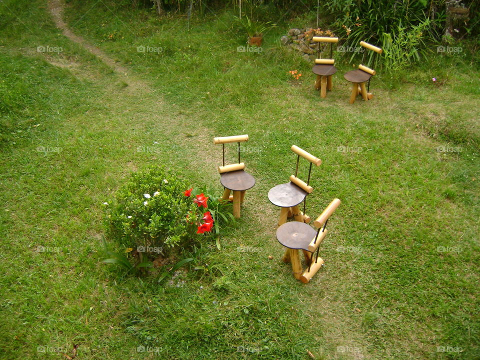 sillas en el campo