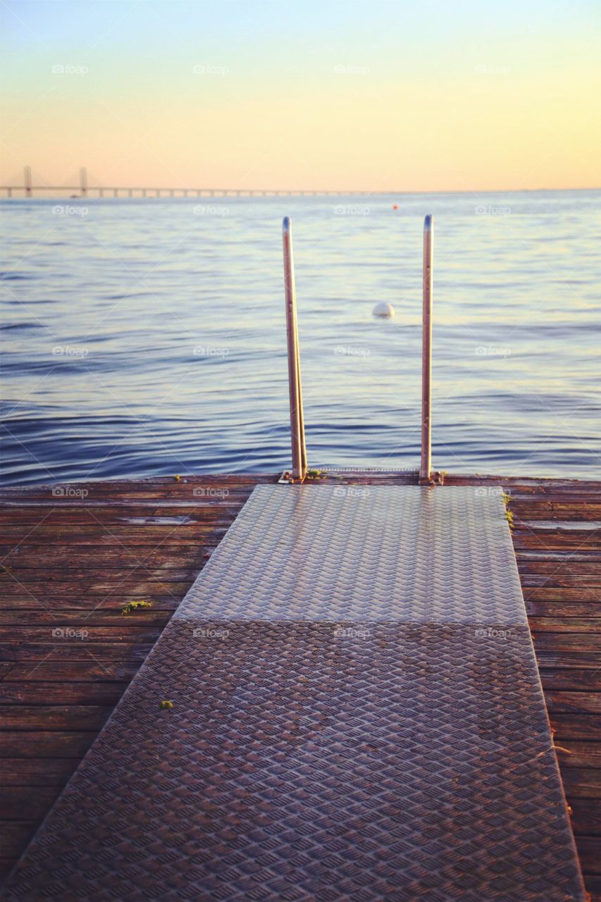 Blue sea. Västra hamnen Malmö Sweden 