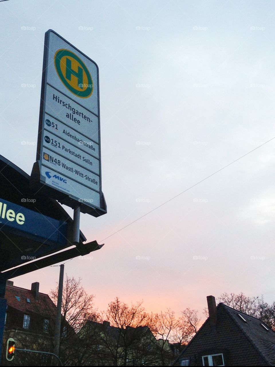 German bus stop