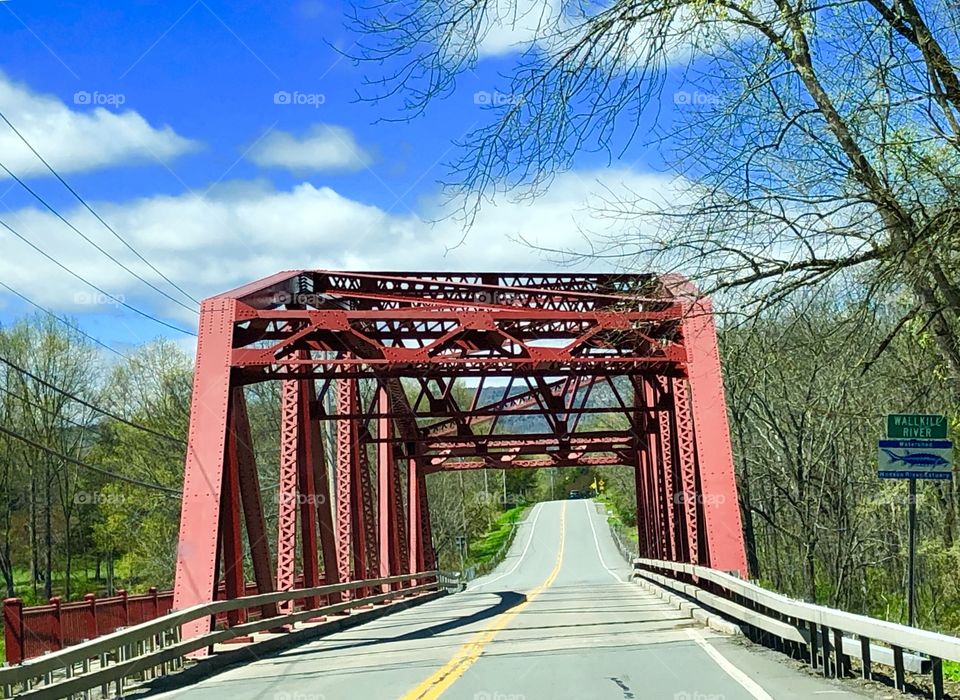 Carmine Liberta Bridge over Wallkill River in the Village of New Paltz in Ulster County NY