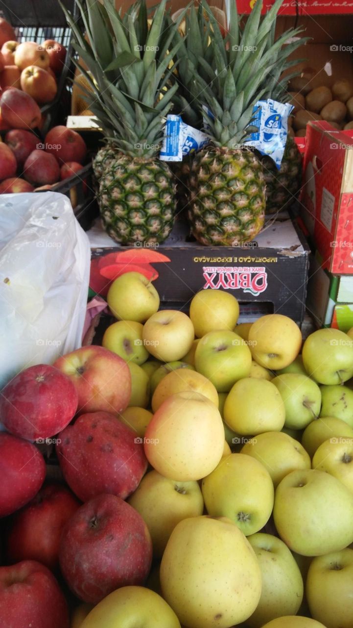 various fruits.