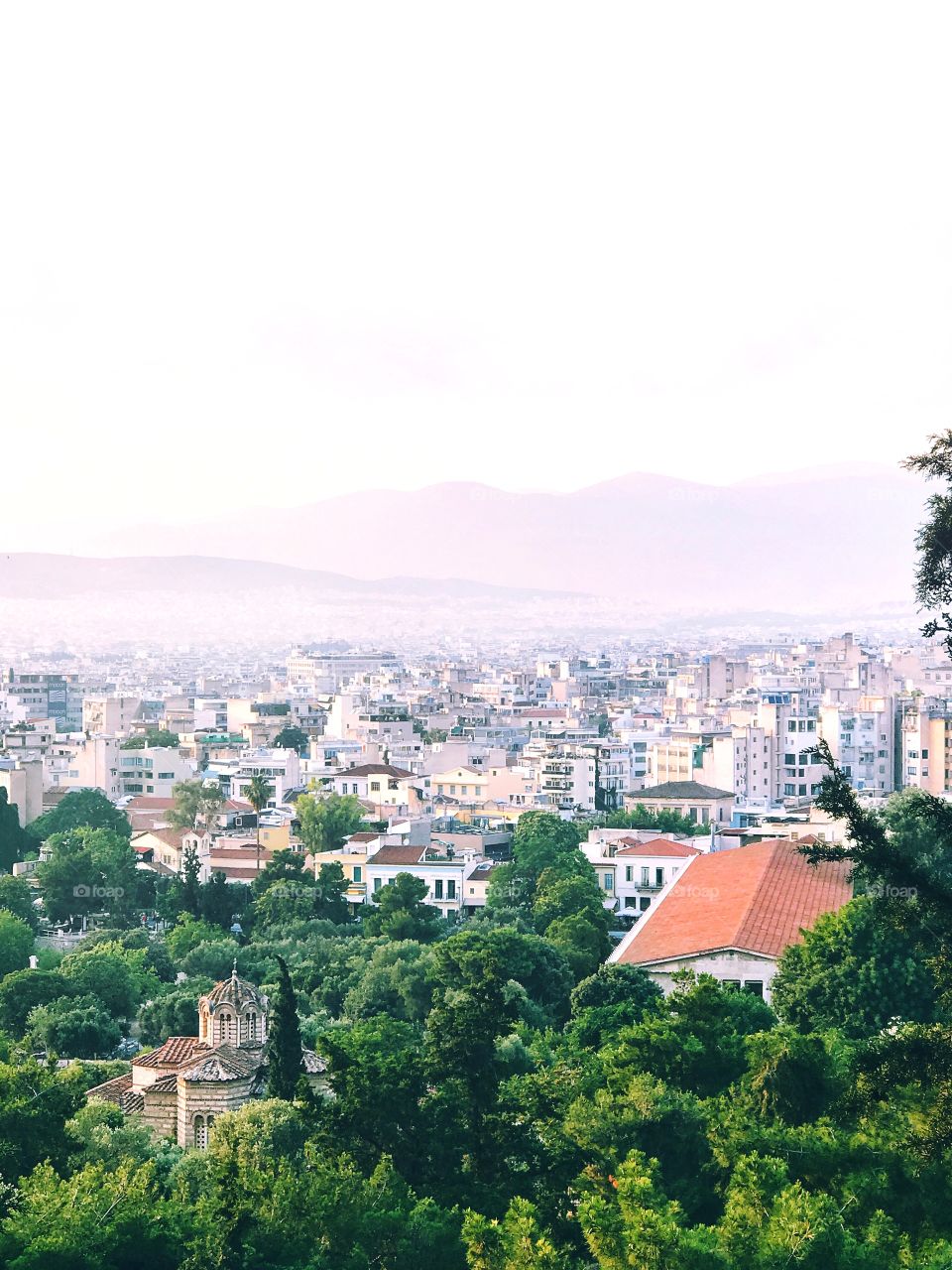 Athens city above 