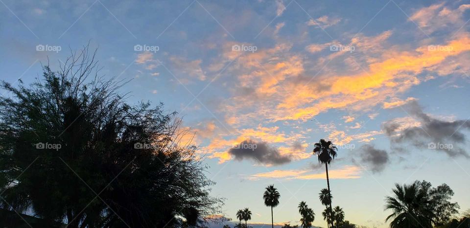 sun rising with all the color and beauty