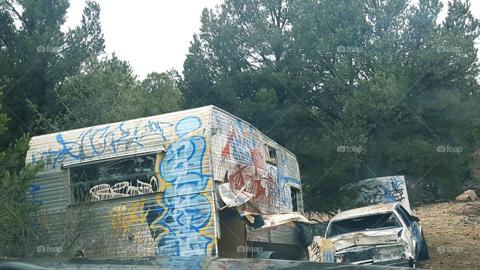 forest graffiti camper