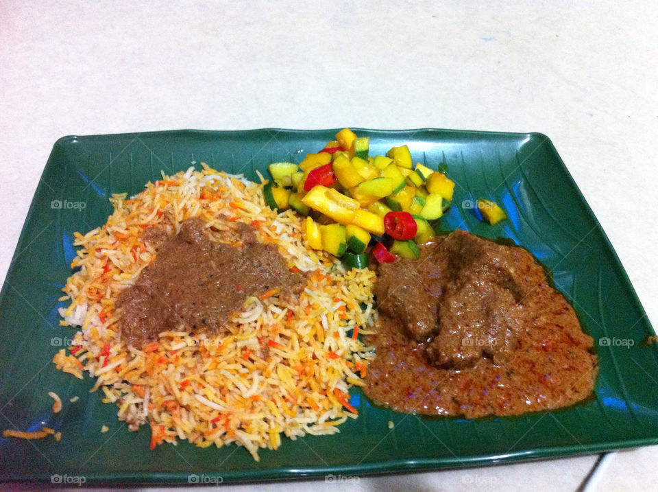 food color plate rice by koolflame