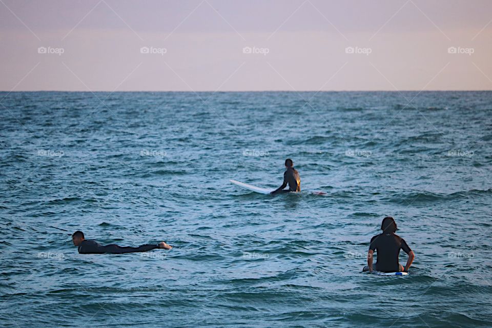 Awaiting the next wave (sunset), Huntington Beach, CA