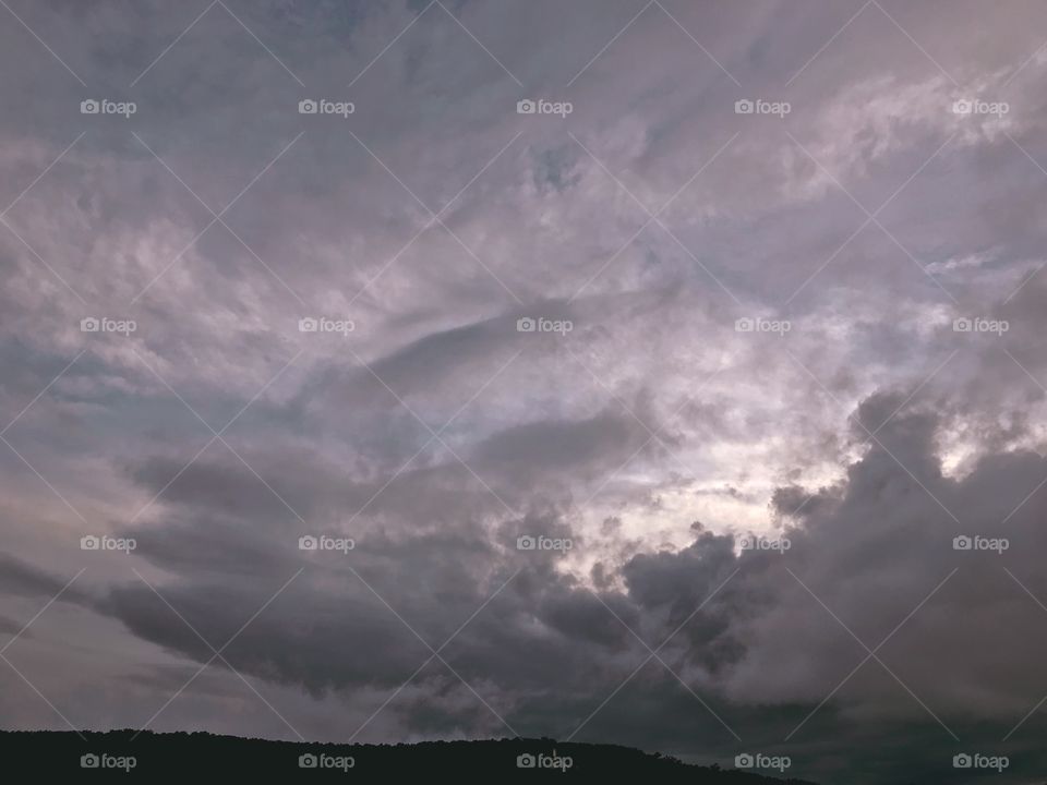 Stormy evening sky