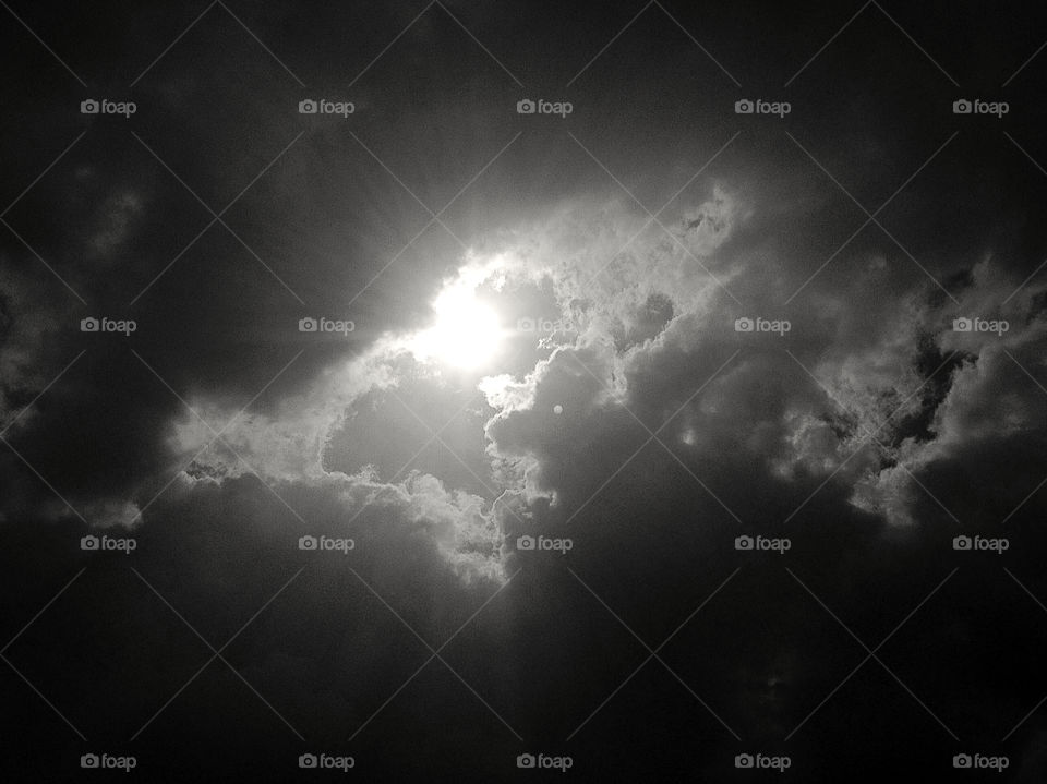 God's eye. Dark Clouds