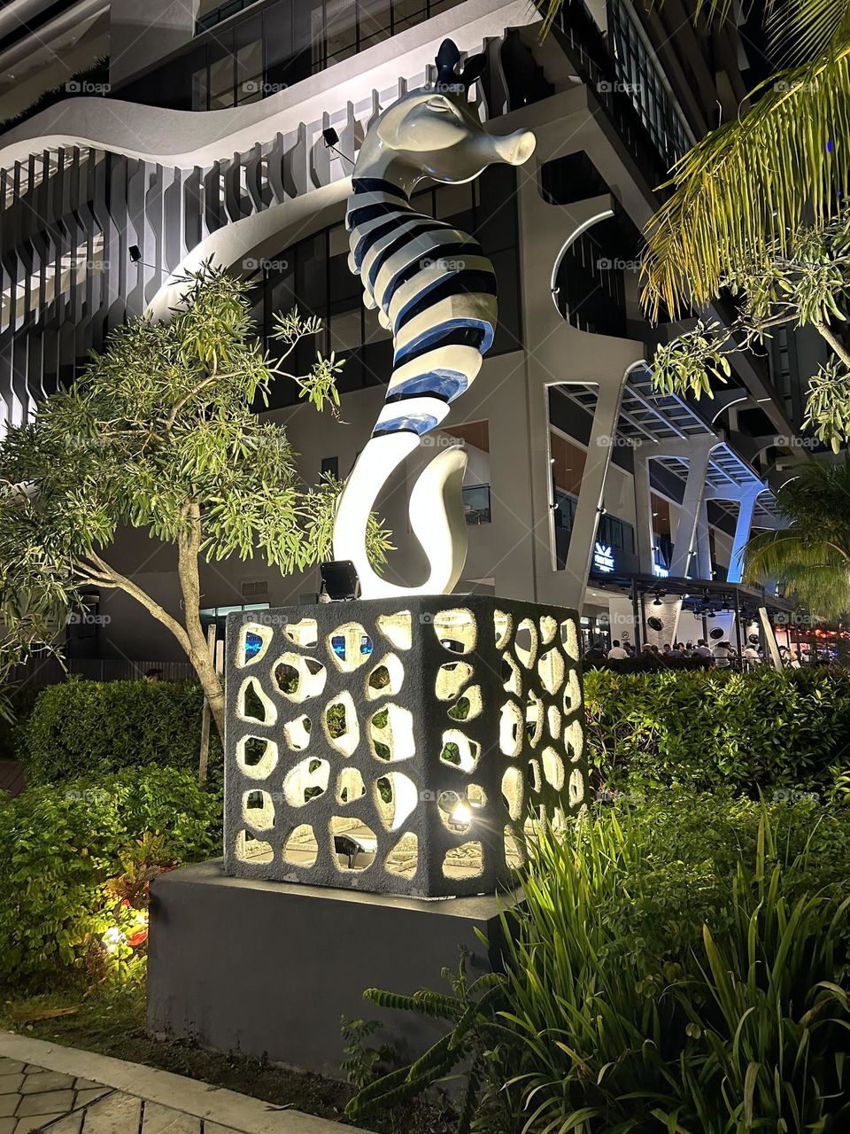 Seahorse statue in Queens water front Penang