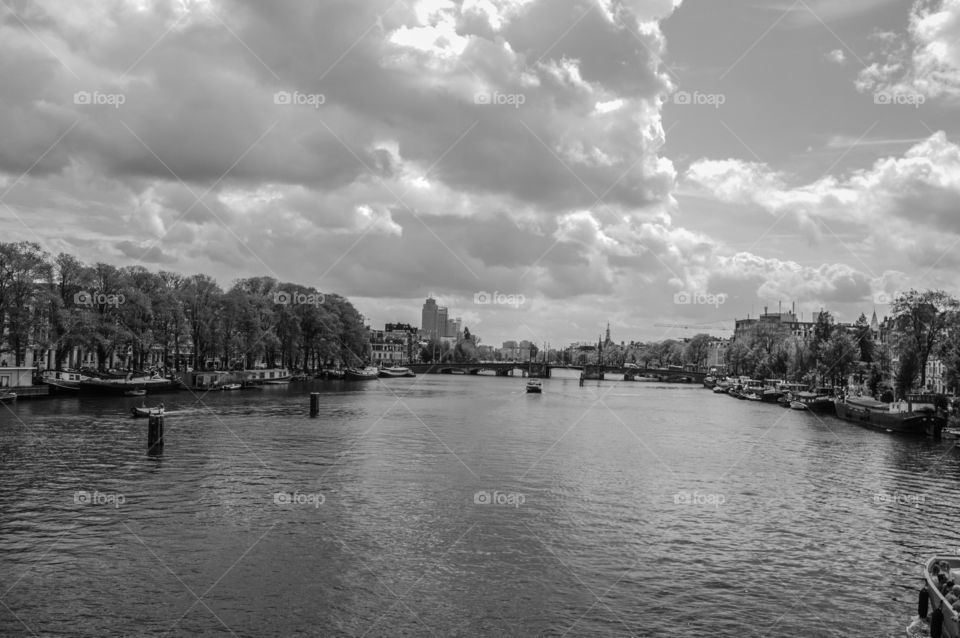 River The Amstel At Amsterdam The Netherlands