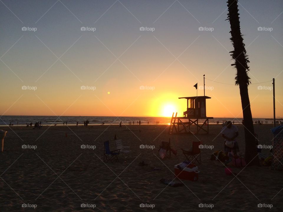 Sunset at Newport Beach