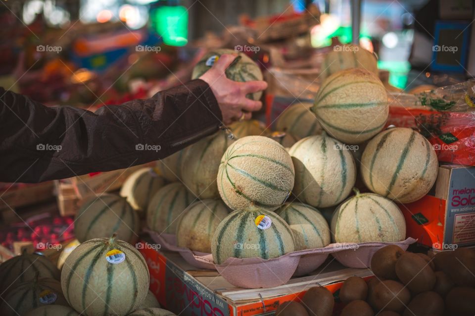 French Sunday market, fruits and vegetables