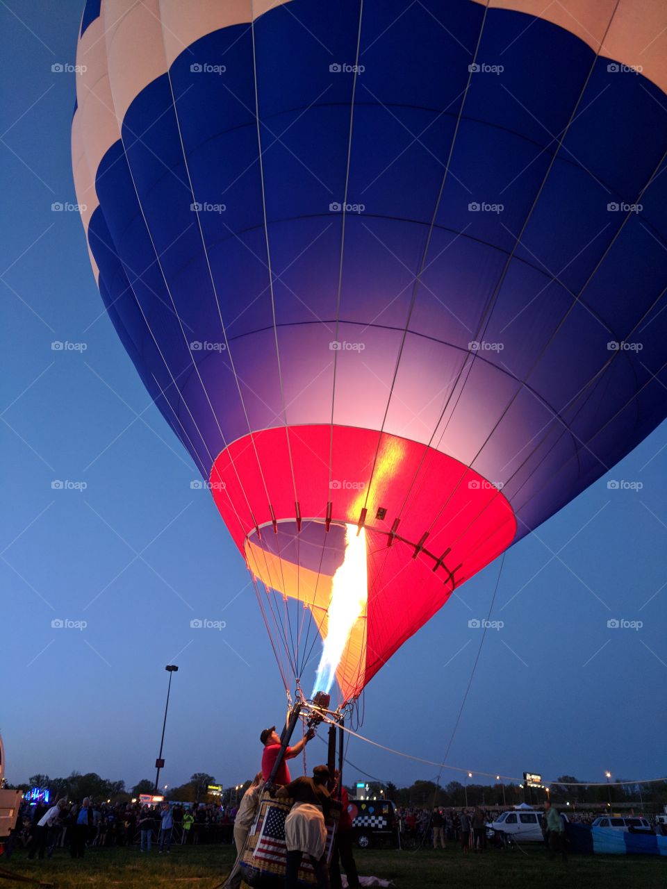 hot air balloon flame