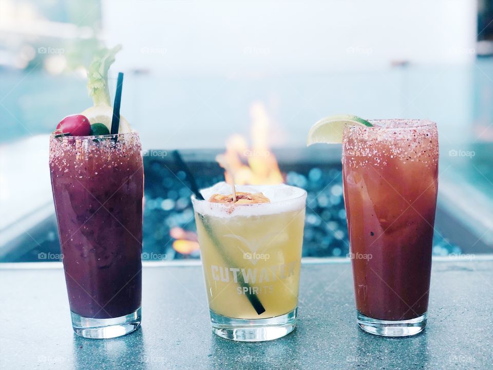 Cocktails and fire pits 