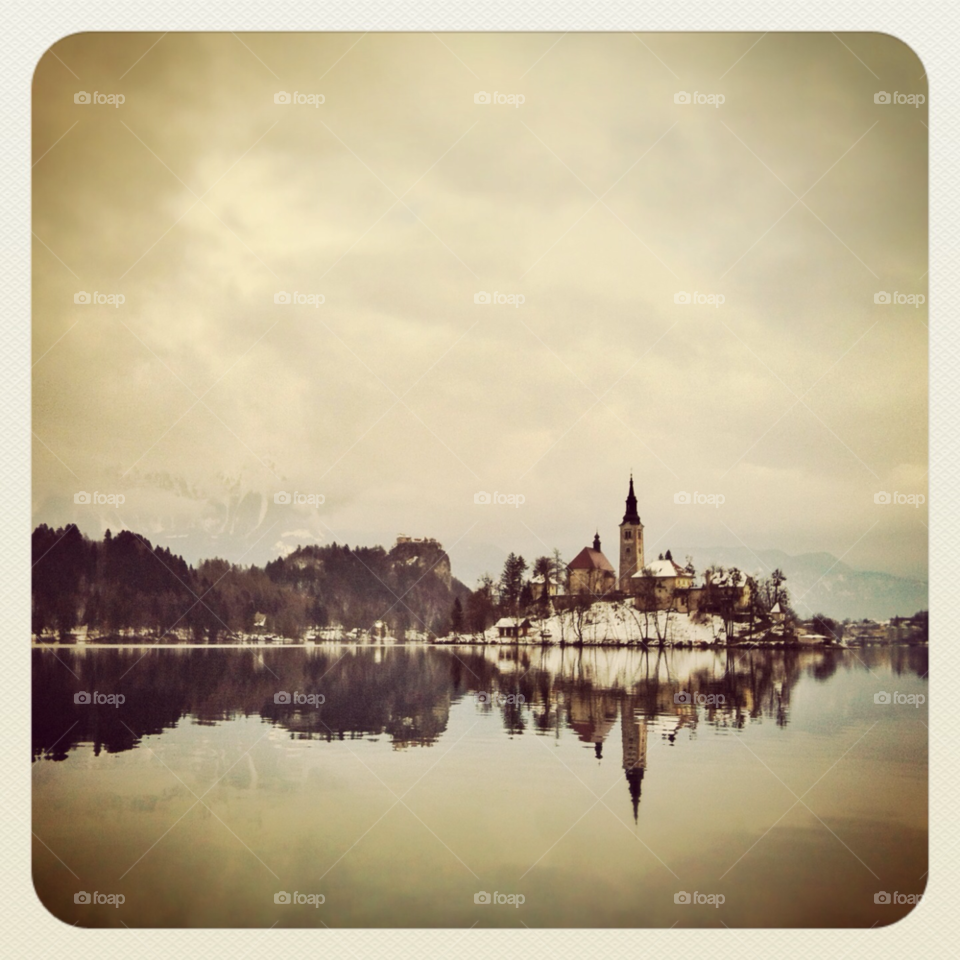 winter clouds water lake by selecshine