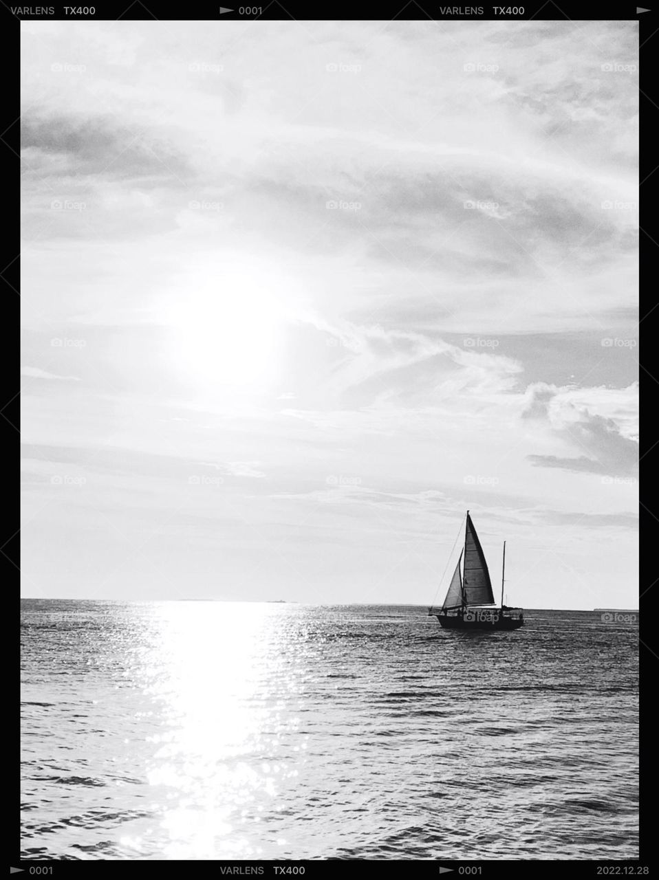 KEY WEST SUNSET - BLACK AND WHITE