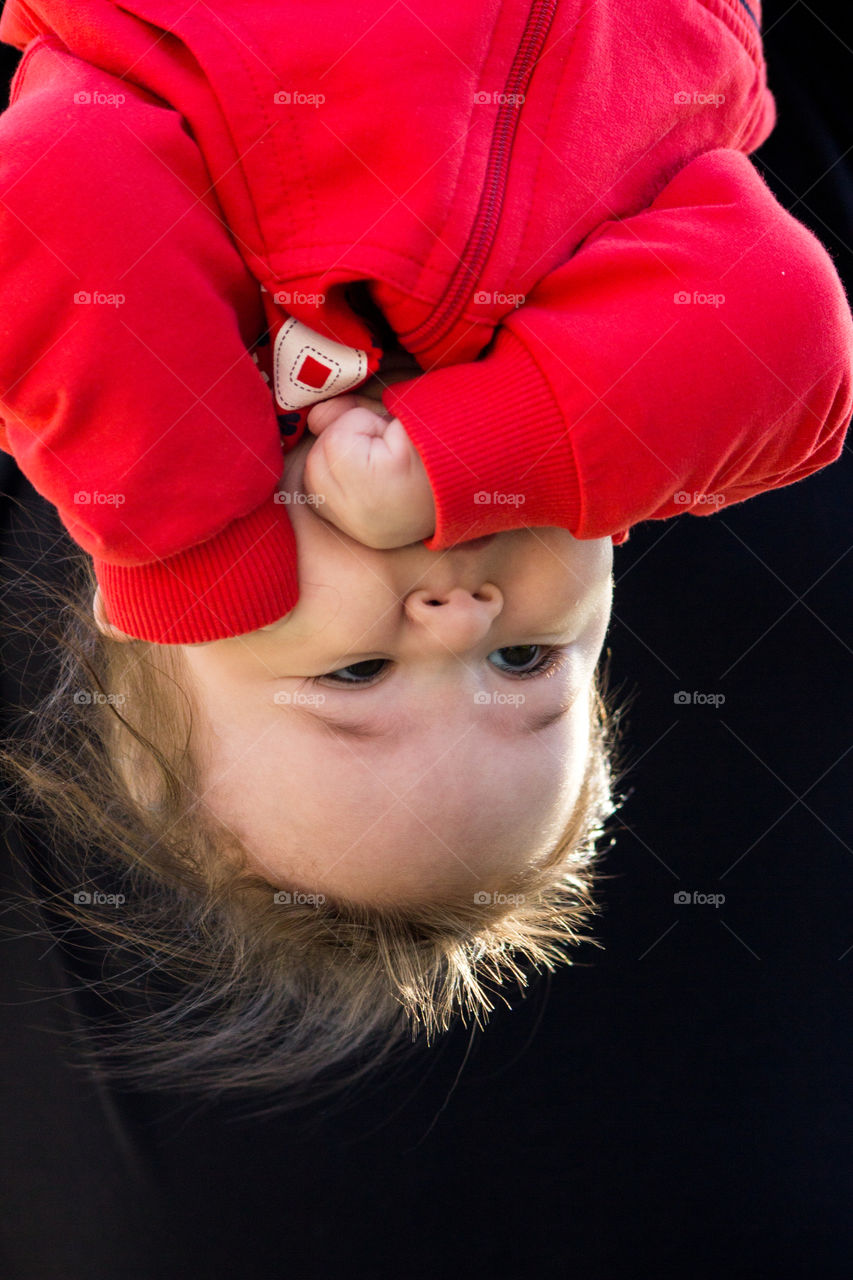 Close-up of a cute baby boy