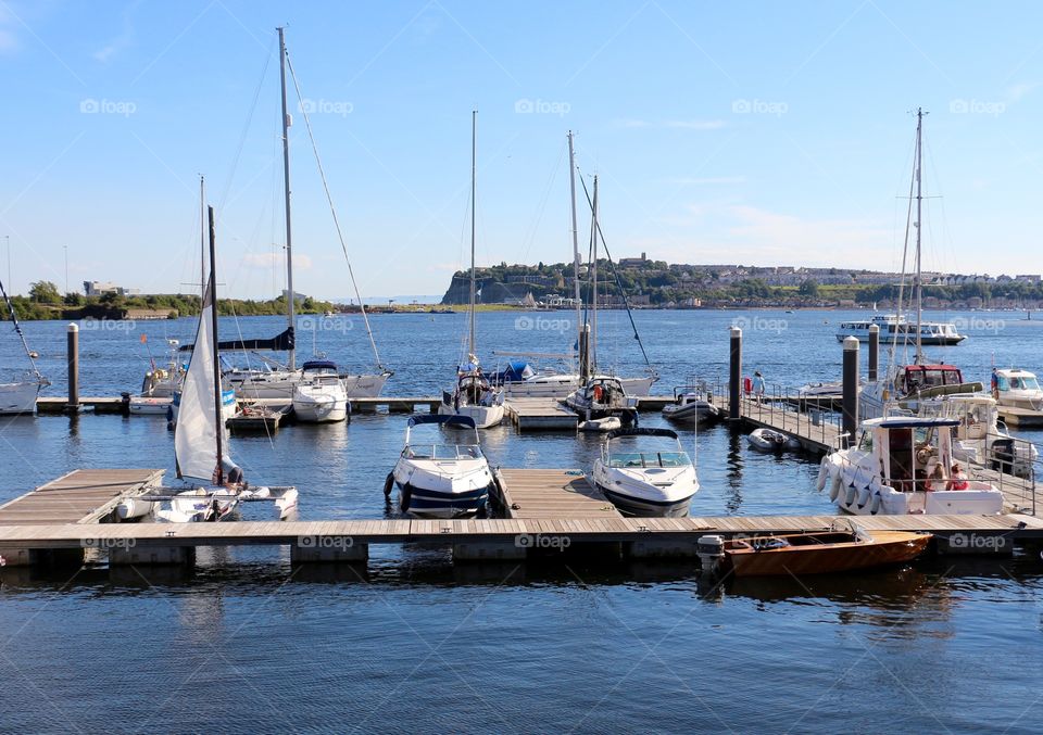 Harbor in Cardiff Bay, Wales, UK