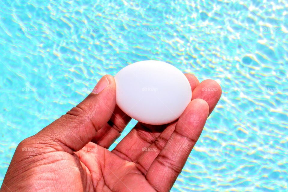 holding a single egg