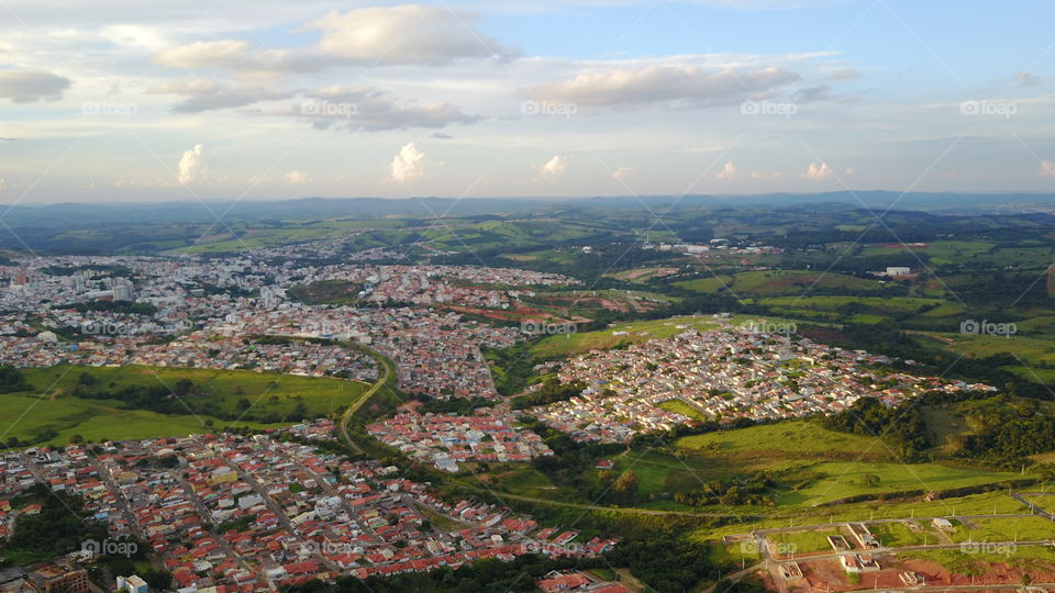 High angle view of cityscape