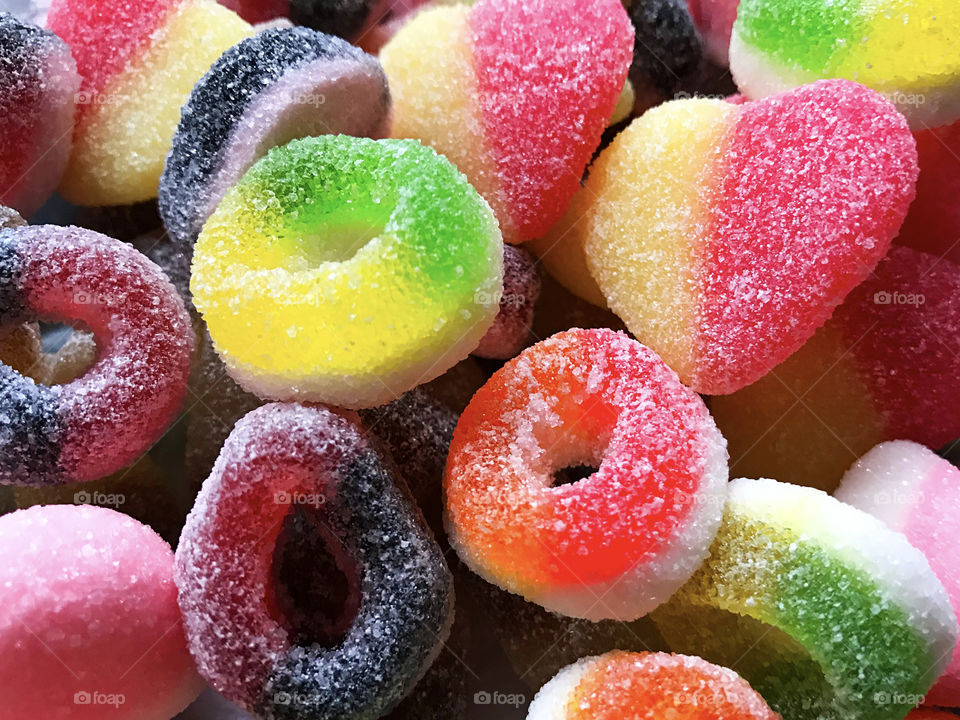 Colorful rubber candies 